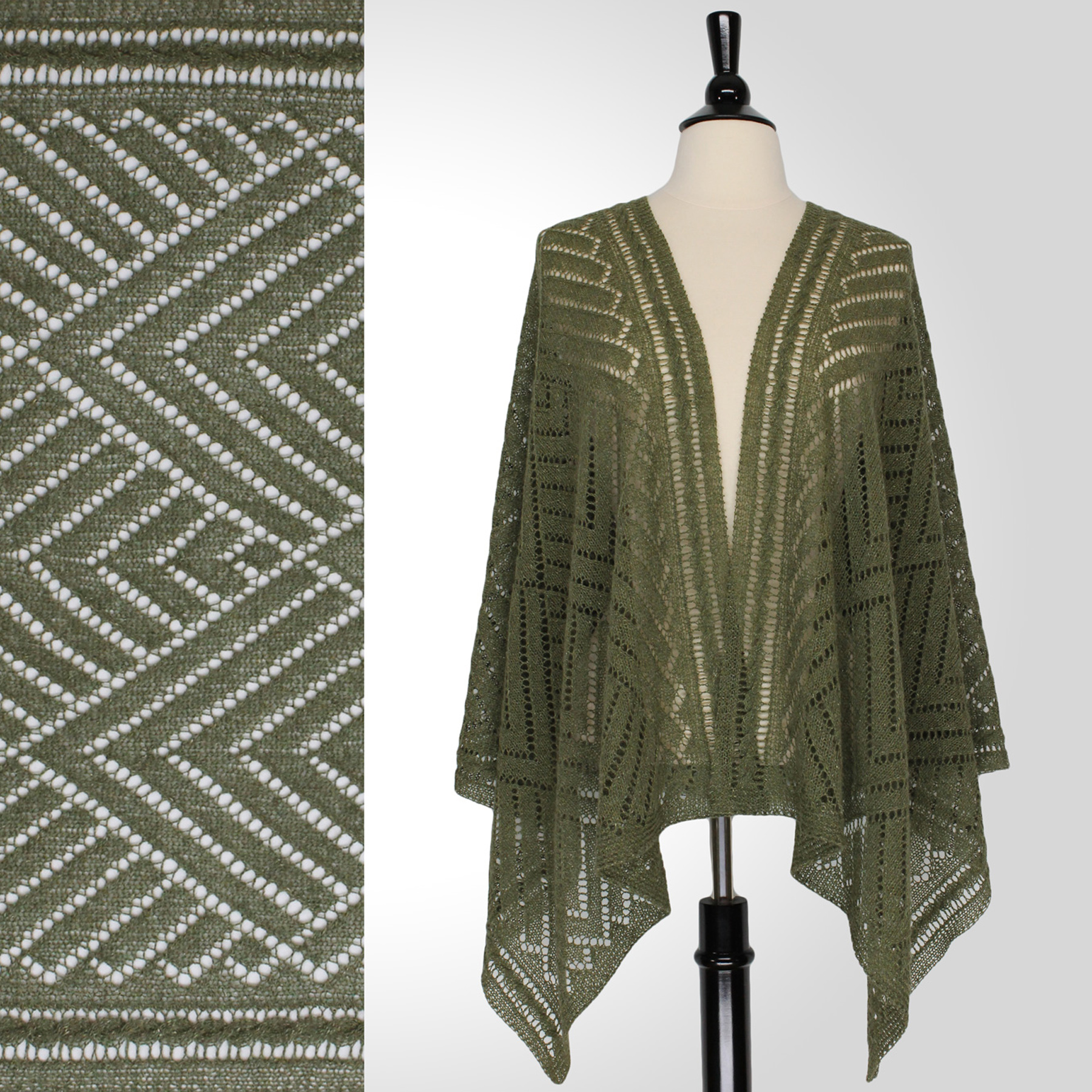 Cicely Châle Classique | Patrons de Tricot | Steve Rousseau Designs
