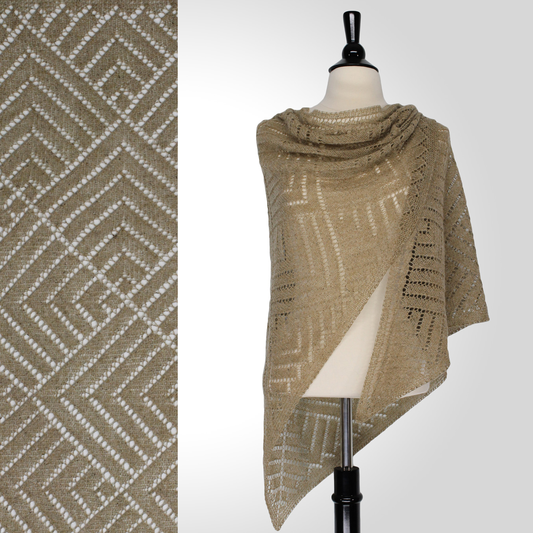 Cicely Châle Classique Triangulaire | Patrons de Tricot | Steve Rousseau Designs