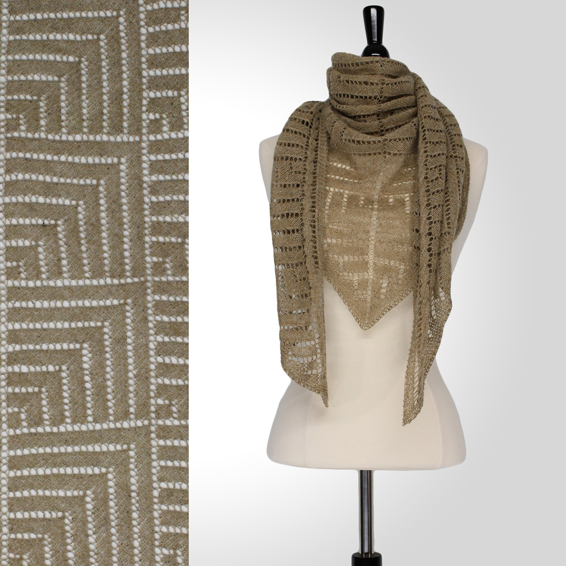 Cicely Châle Classique Triangulaire | Patrons de Tricot | Steve Rousseau Designs